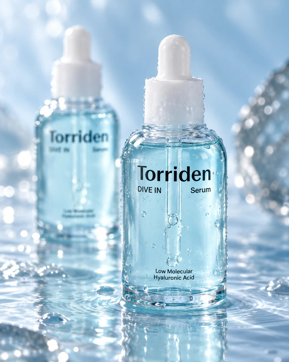 Textura acuosa del serum hidratante de bajo peso molecular