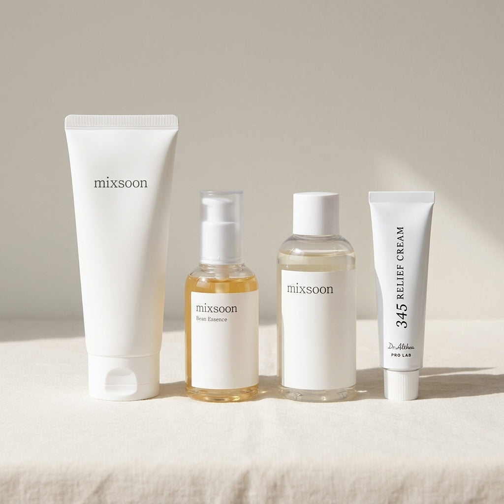 KIT ACNÉ OUT: los cuatro productos de la rutina coreana en fila